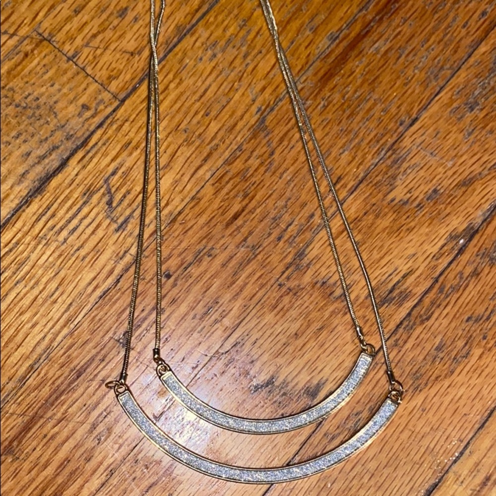 Diamond 2layered necklace